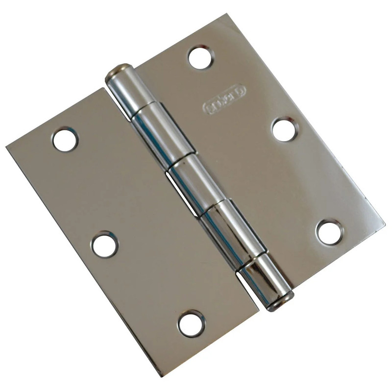 Full Mortise Butt Hinge - Size:3-1/2" - Finish:Chrome - Corner Type:Square Corner